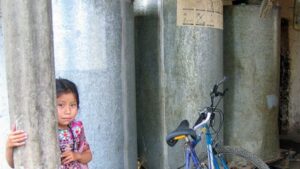 Guatamala Corn Silo with Girl